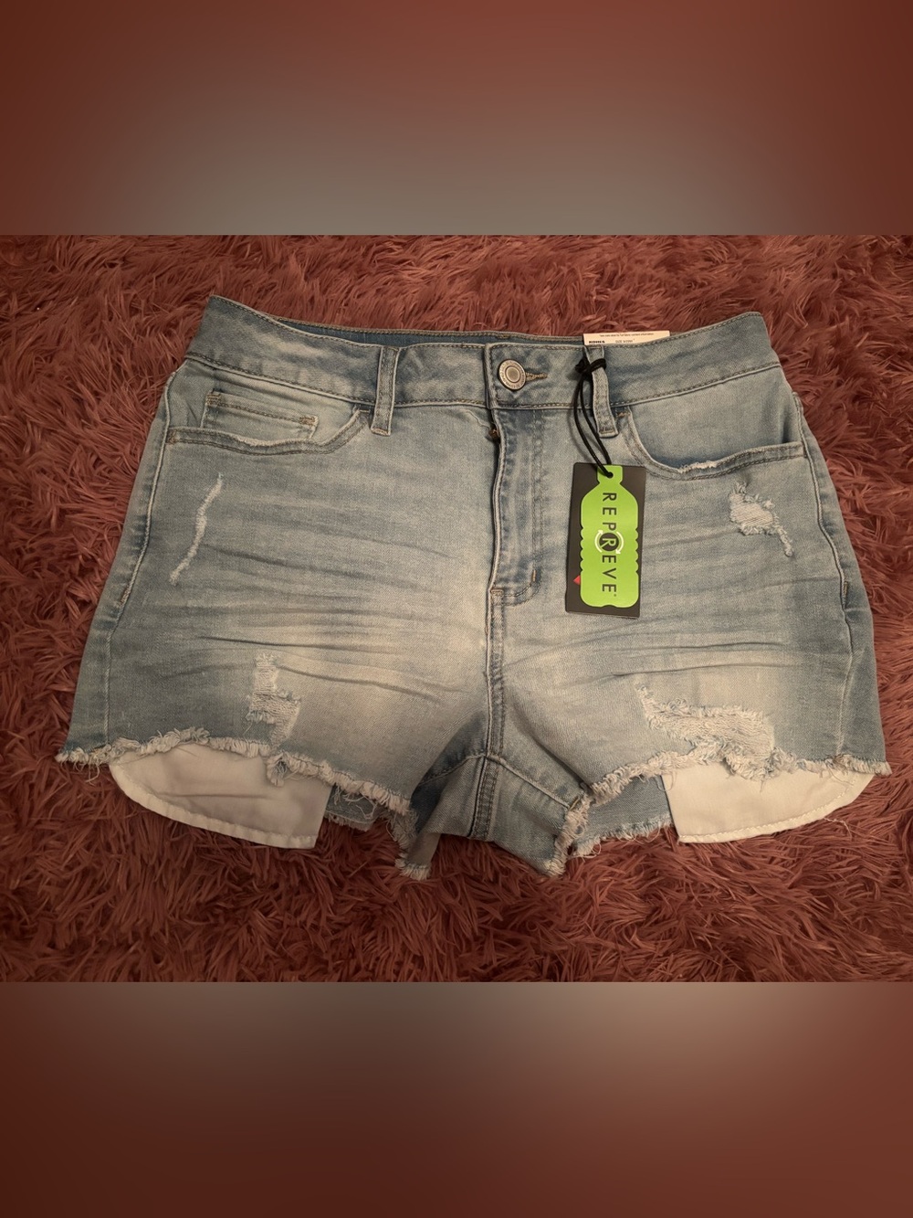 SO Light Blue Distressed Denim Cutoff Shorts
